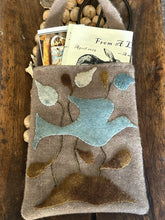 Spring Blue Bird Wool Applique Door Pocket