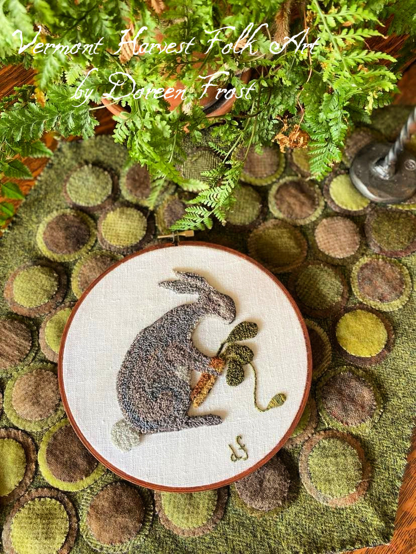 Sir Reginald Hare ~ Framed Punch Needle Embroidery Piece