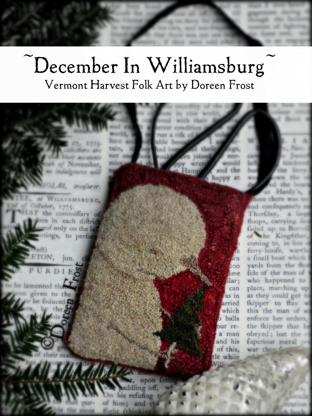 December In Williamsburg ~ Punch Needle Embroidery Pattern