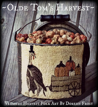 Olde Tom's Harvest~  Primitive Punch Needle Embroidery Pattern