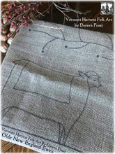 Olde New England Ewes ~ Pattern On Primitive Linen