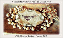 Olde Heritage Turkey Punch Needle Emboridery Pattern