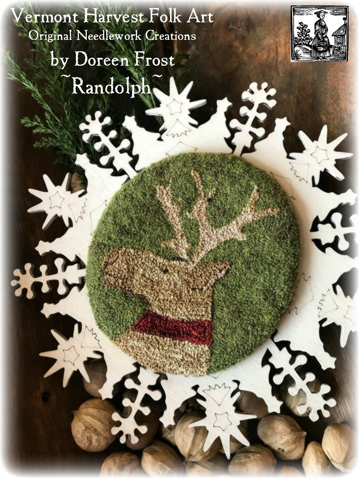 Randolph The Stag Punch Needle Embroidery Pattern