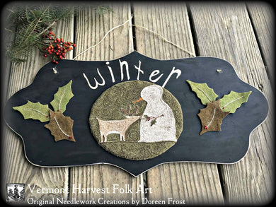 Winter Woodland Friends FINISHED PIECE
